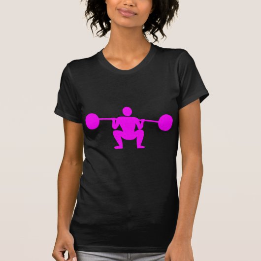 T-shirt Poids Lifter 01 - Magenta (Devant)