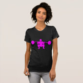 T-shirt Poids Lifter 01 - Magenta (Devant entier)