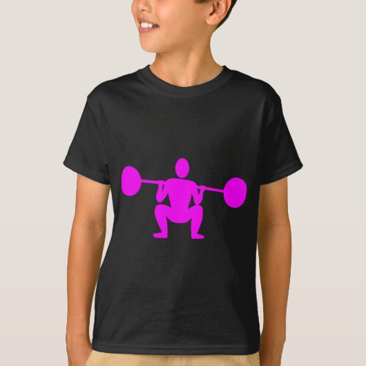 T-shirt Poids Lifter 01 - Magenta (Devant)