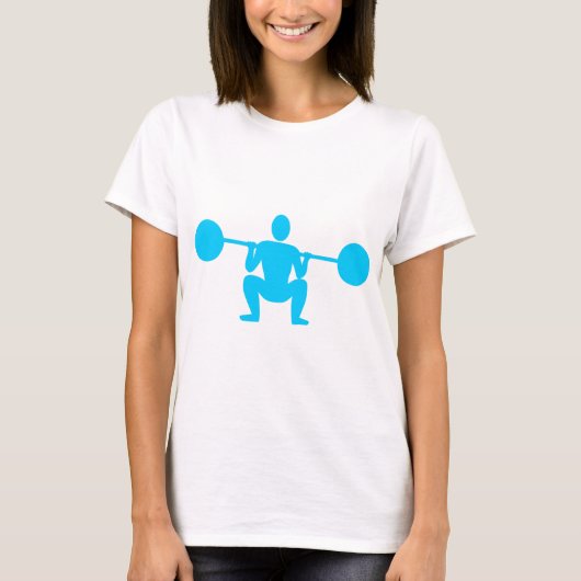 T-shirt Poids Lifter 01 - Sky Blue (Devant)
