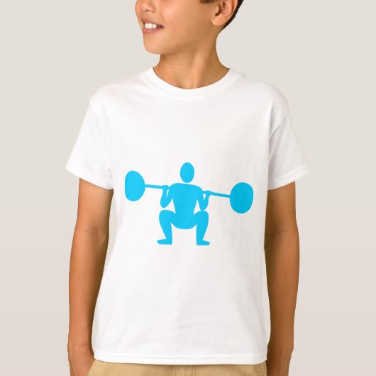 T-shirt Poids Lifter 01 - Sky Blue (Devant)