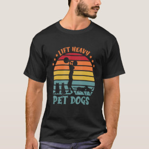 T-shirt Poids-lifter Poids-Levant Chien Levant Heavy Anima