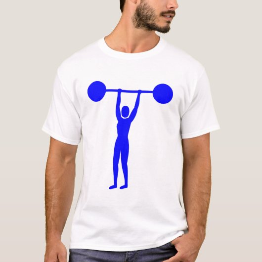 T-shirt Poids Lifting 02 - Bleu (Devant)