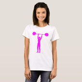T-shirt Poids Lifting 02 - Magenta (Devant entier)