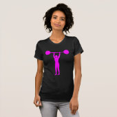 T-shirt Poids Lifting 02 - Magenta (Devant entier)