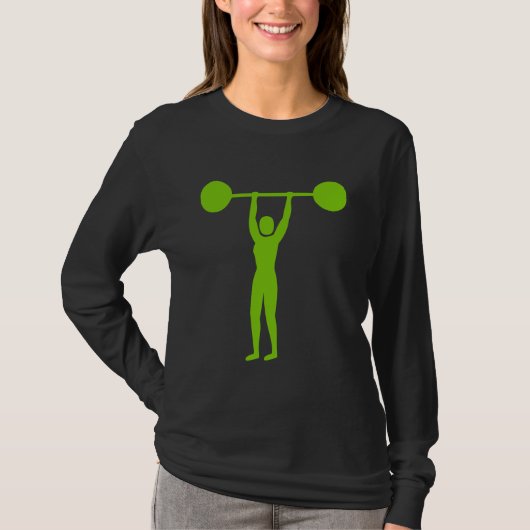 T-shirt Poids Lifting 02 - Martian Green (Devant)