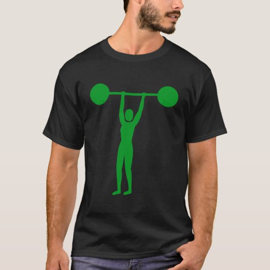 T-shirt Poids Lifting 02 - Vert herbe (Devant)