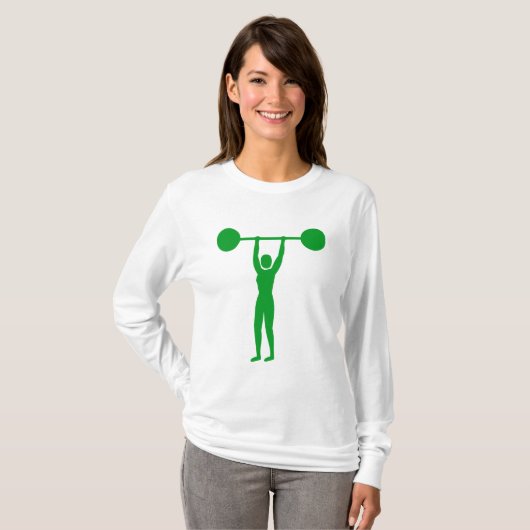T-shirt Poids Lifting 02 - Vert herbe (Devant entier)