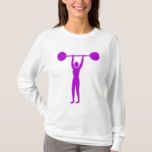 T-shirt Poids Lifting 02 - Violet (Devant)
