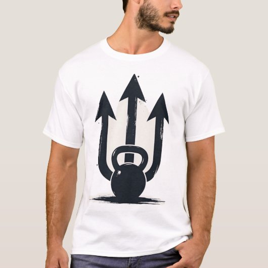 T-shirt Poids russe Trident | Triple Flèche Force & Puissa (Devant)