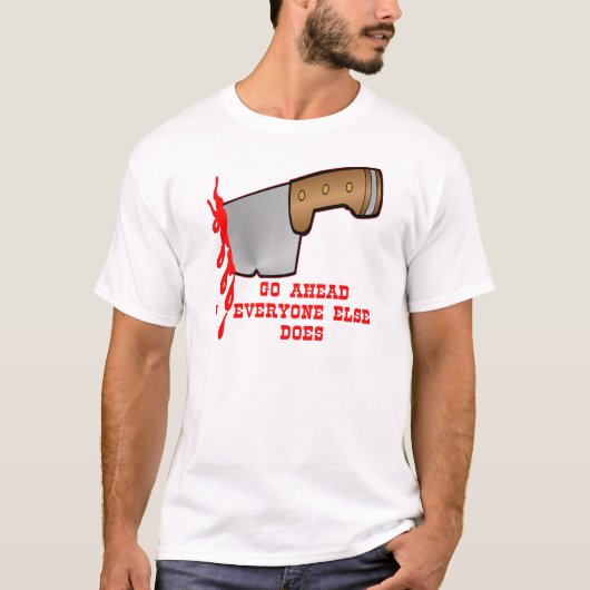 T-shirt Poignardé par le couteau dans le dos (Devant)