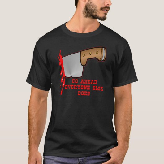 T-shirt Poignardé par le couteau dans le dos (Devant)
