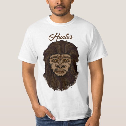 T-shirt Poignée Bigfoot Sasquatch Marécage Ape Chasseur (Devant)