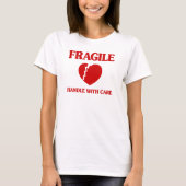 T-shirt Poignée Cardiaque Fragile Avec Soin (Devant)