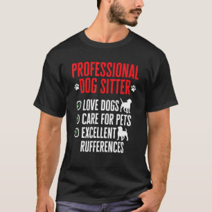 T-shirt Poignée de chien Sitting Animaux de compagnie Sitt