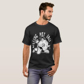 T-shirt Poignée de repos visage drôle chien, Pitbull mème  (Devant entier)