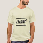 T-shirt Poignée Fragile Avec Soin Plus Taille (Devant)