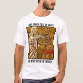 T-shirt Poinçon béni de Vierge Marie le diable dans le (Devant)