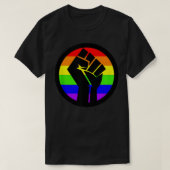 T-shirt Poing arc-en-ciel Gay Power Gay pride (Design devant)
