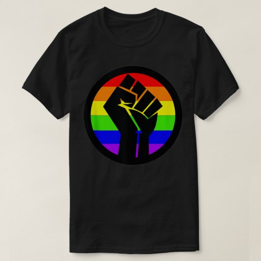 T-shirt Poing arc-en-ciel Gay Power Gay pride (Design devant)