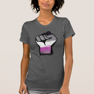 T-shirt Poing de fierté asexuelle