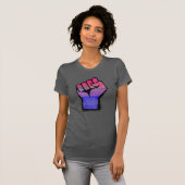 T-shirt Poing de fierté bisexuelle (Devant entier)