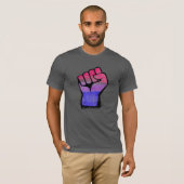 T-shirt Poing de fierté bisexuelle (Devant entier)
