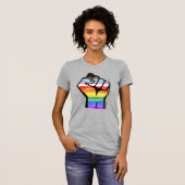 T-SHIRT POING DE FIERTE DU PROGRES LGBTQ (Devant entier)