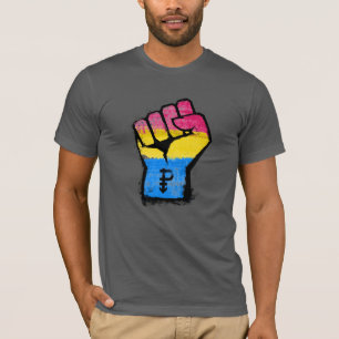 T-shirt Poing de fierté pansexuelle