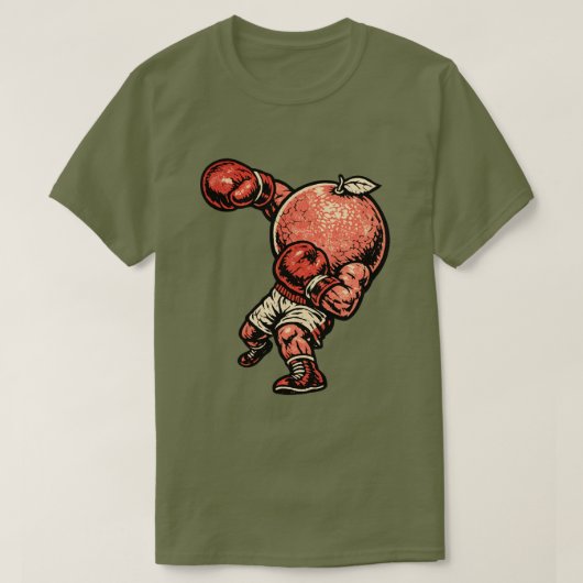 T-shirt Poing de Knockout de Pamplemousse — Boxeur Rétro V (Design devant)