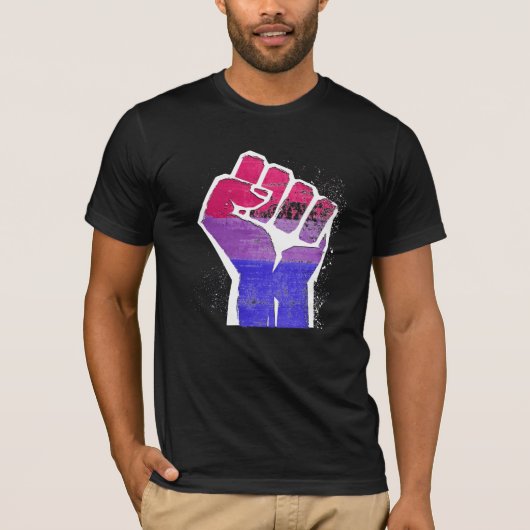 T-shirt Poing de la fierté bisexuelle (Devant)