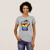 T-shirt Poing de la fierté du progrès inclusif (Devant entier)