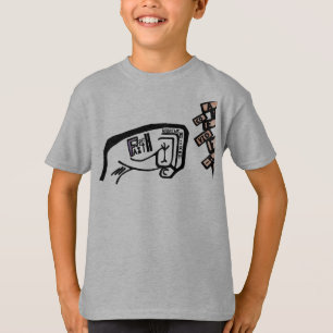 T-shirt Poing de la foi Gras de dessin noir et blanc