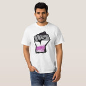 T-shirt Poing de protestation asexué (Devant entier)