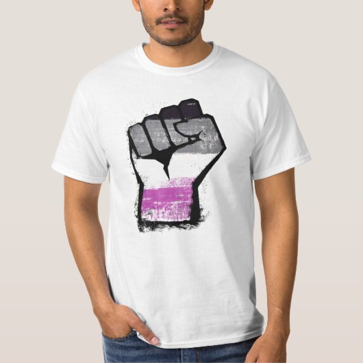 T-shirt Poing de protestation asexué (Devant)