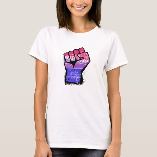 T-shirt Poing de protestation bisexuel (Devant)