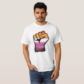 T-shirt Poing de protestation lesbienne (Devant entier)
