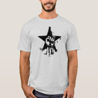 T-shirt Poing de puissance d'esque de graffiti avec