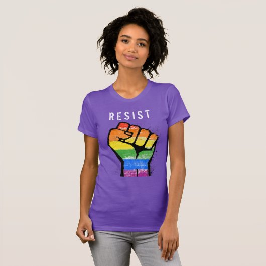 T-shirt Poing de résistance LGBT (Devant entier)