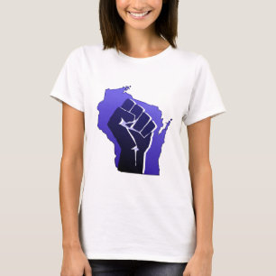 T-shirt Poing de solidarité du Wisconsin