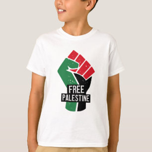 T-shirt Poing du drapeau de la Palestine libre
