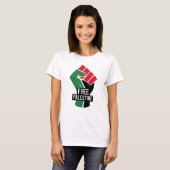 T-shirt Poing du drapeau de la Palestine libre (Devant entier)