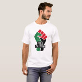 T-shirt Poing du drapeau de la Palestine libre (Devant entier)