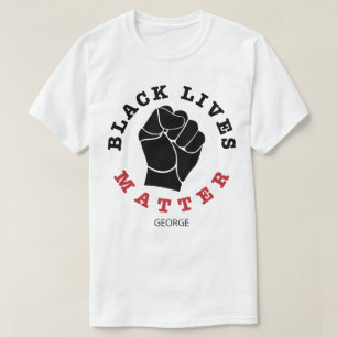 T-shirt Poing élevé Black Lives Matter Nom Personnalisé