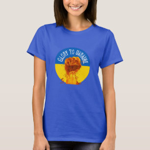 T-shirt Poing enflammé Résistance du drapeau de l'Ukraine