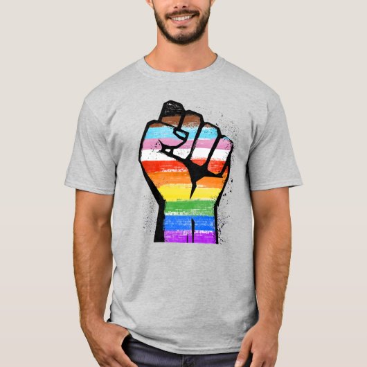 T-SHIRT POING FIER DU PROGRÈS LGBTQ (Devant)