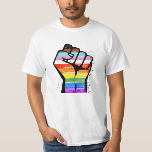 T-SHIRT POING FIERTE DU PROGRÈS LGBTQ (Devant)