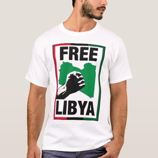 T-shirt Poing libre de la Libye (Devant)
