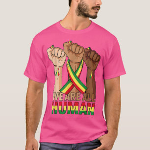 T-shirt Poing Main Nous Sommes Tous Humains Noir Histoire