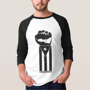 T-shirt Poing noir et blanc de "Borinquen"